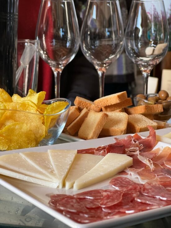 ham and cheese on plates