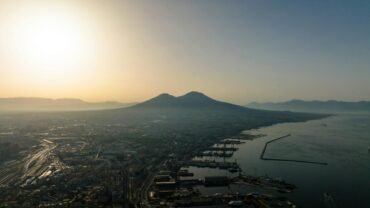 aerial view of naples coast italy