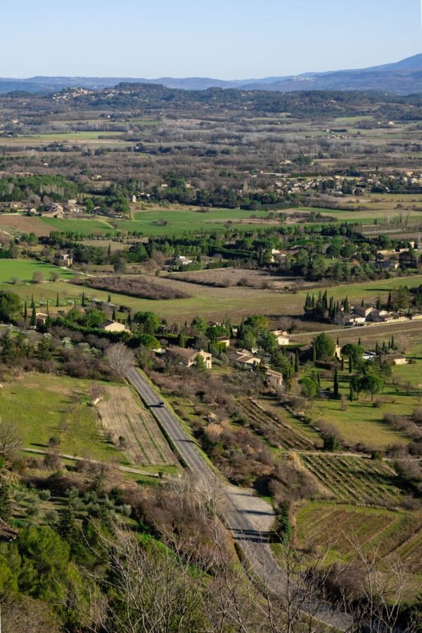 scenic landscape view in gordes provence france